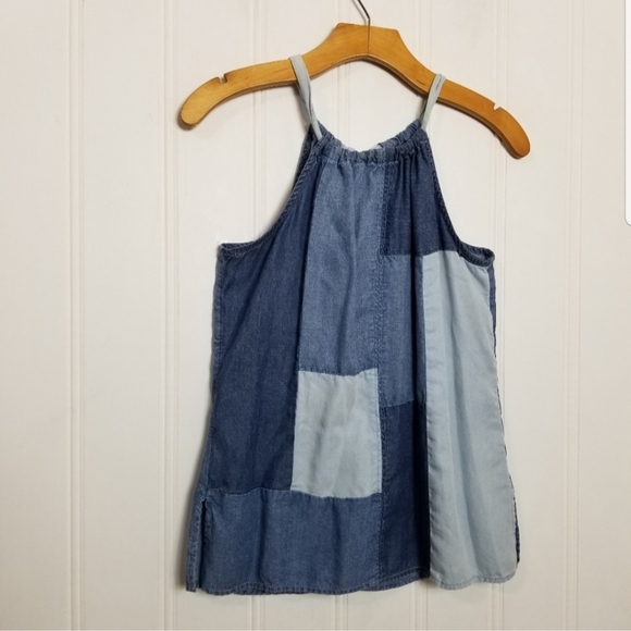 Soho New York And Company Denim Like Tie Back Sleeveless Top - Picture 2 of 12